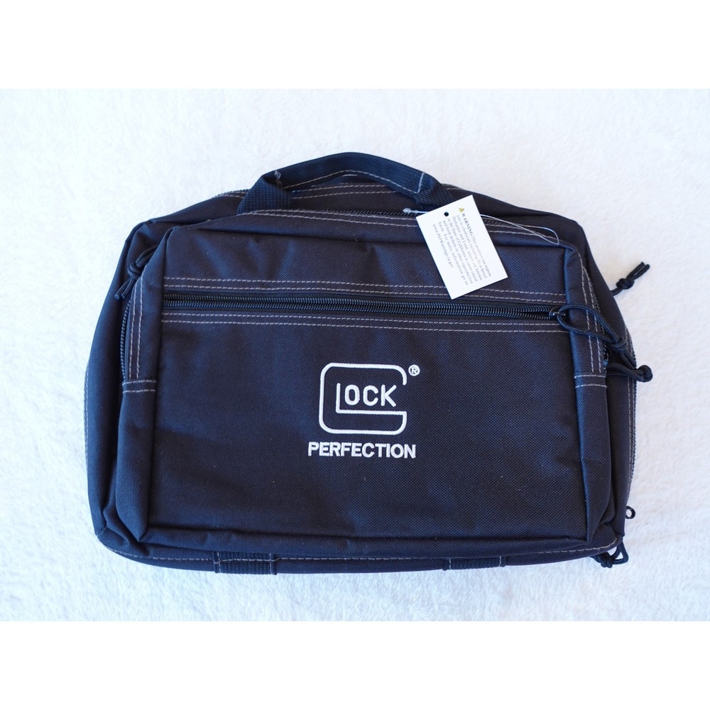 GL0CK Perfection OEM Soft Padded Range Bag Holds 2-3 Pistols & Ammo Black NWT